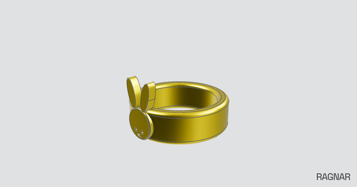 Rabbit Signet Ring