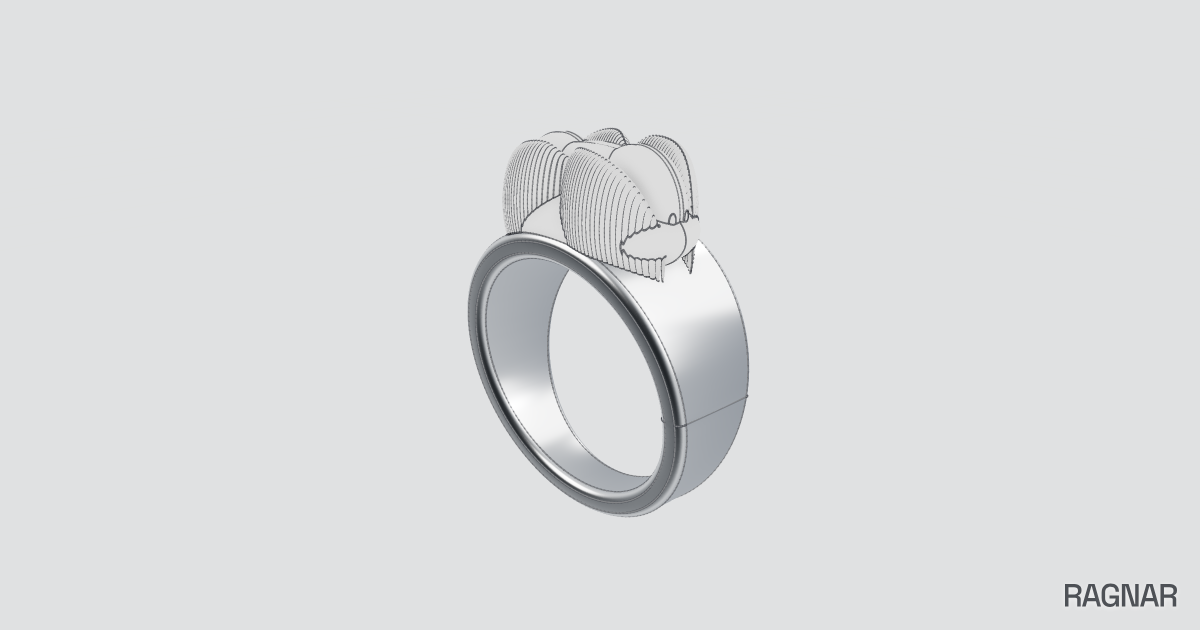 Kissing Lips Ring