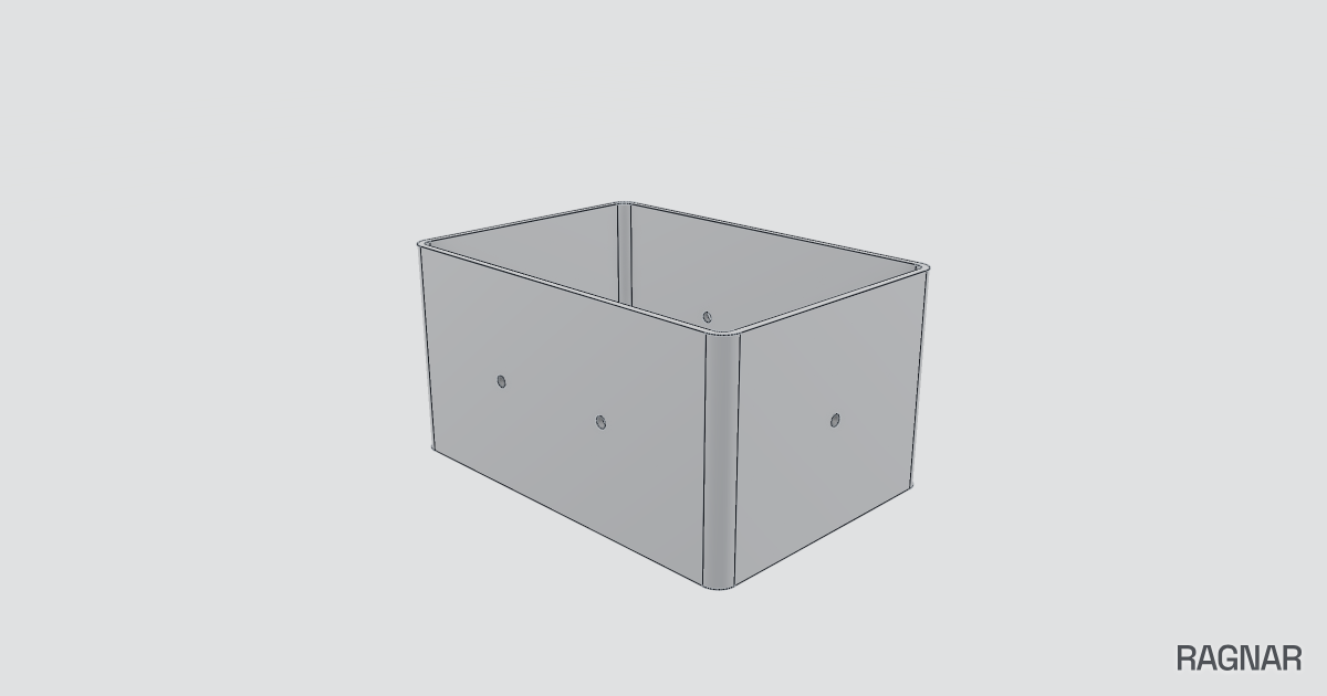 Rounded rectangular box