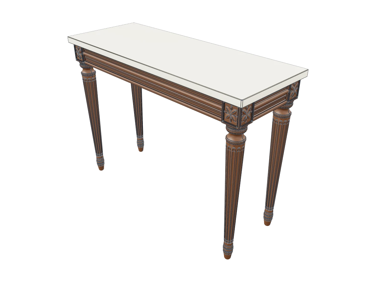 Neoclassical Fluted Console Table