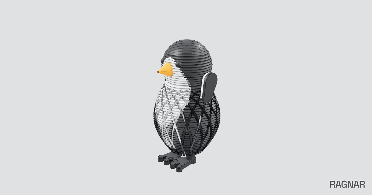Stehender Plüsch Pinguin