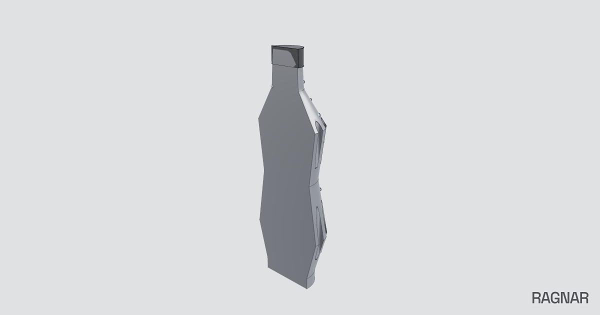 Glass beverage bottle