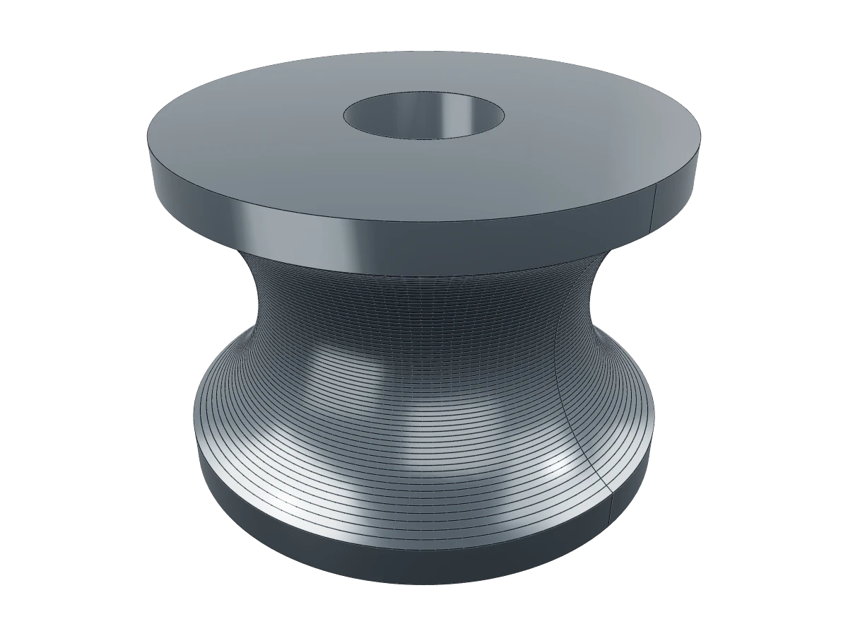 Grooved mechanical wheel