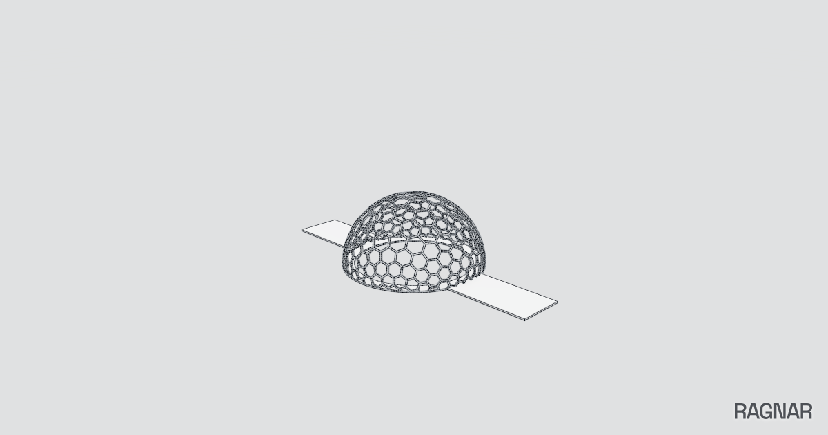 Honeycomb Hemisphere Shell