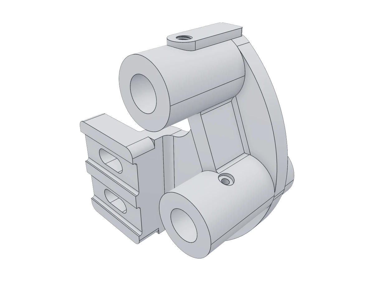 Offset Dual-Bore Bracket