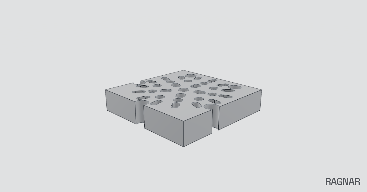 Symmetric lattice plate
