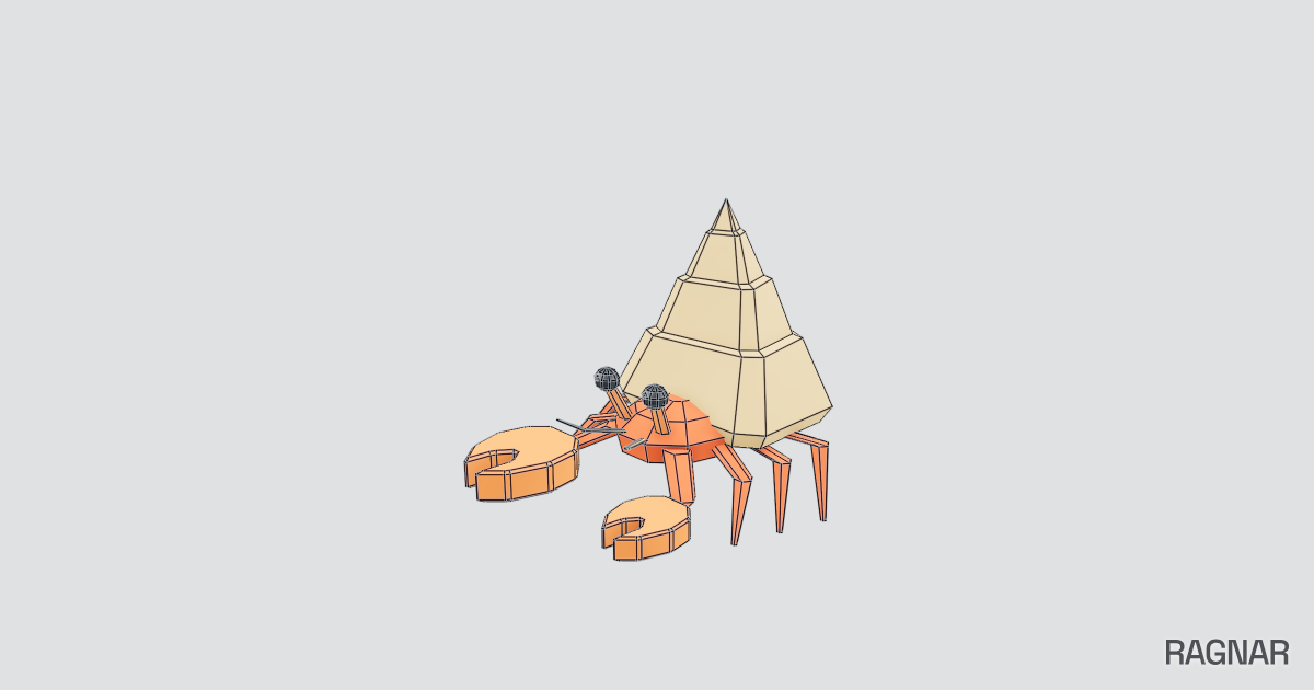 Low Poly Hermit Crab