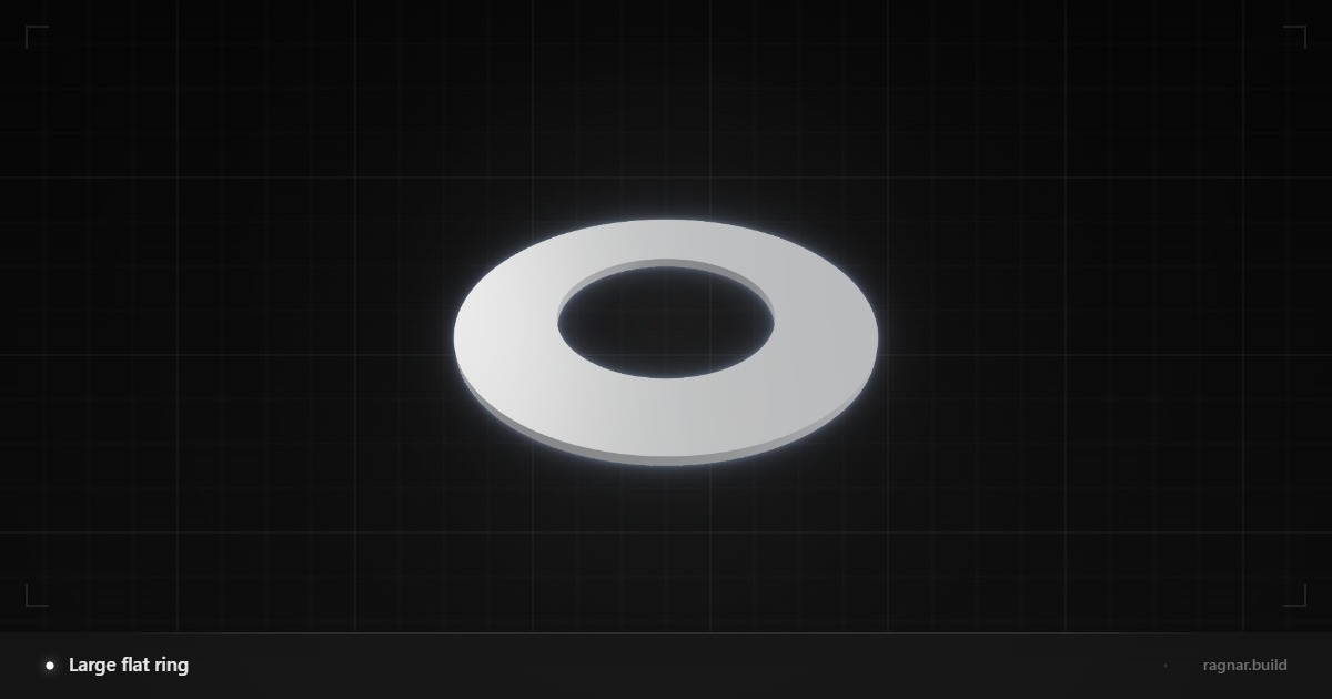 Large flat ring