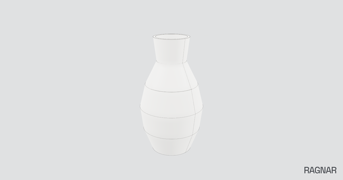 Plain tall vase