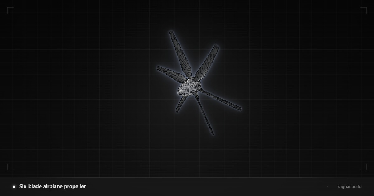 Six-blade propeller