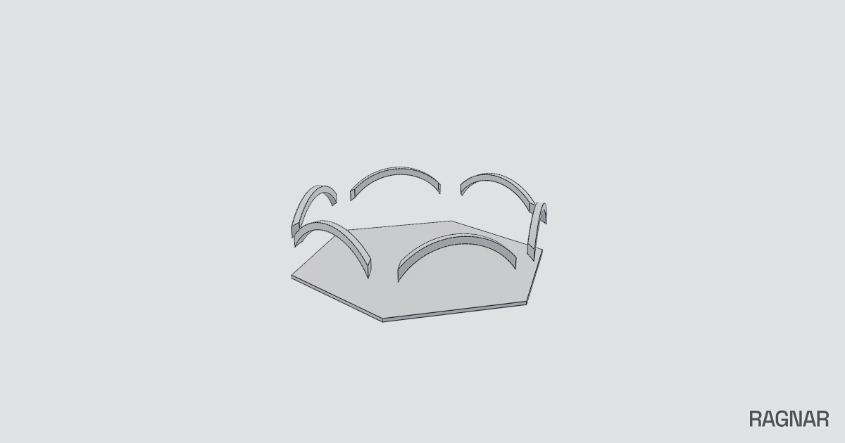 Spaced arch layout
