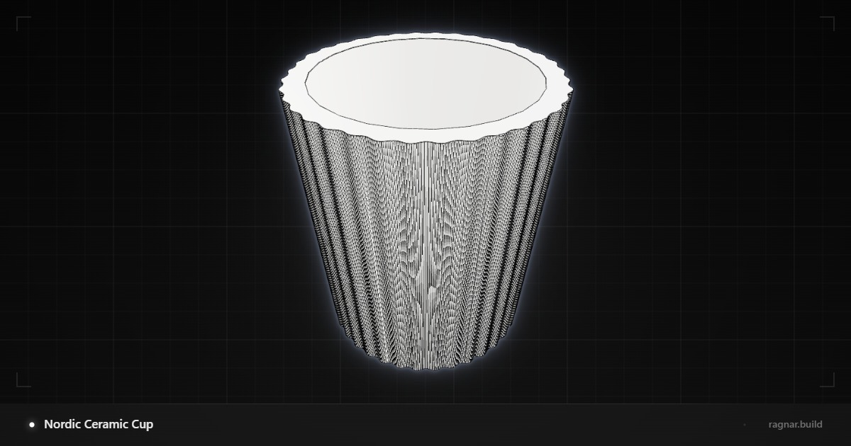 Rippled Ceramic Cup