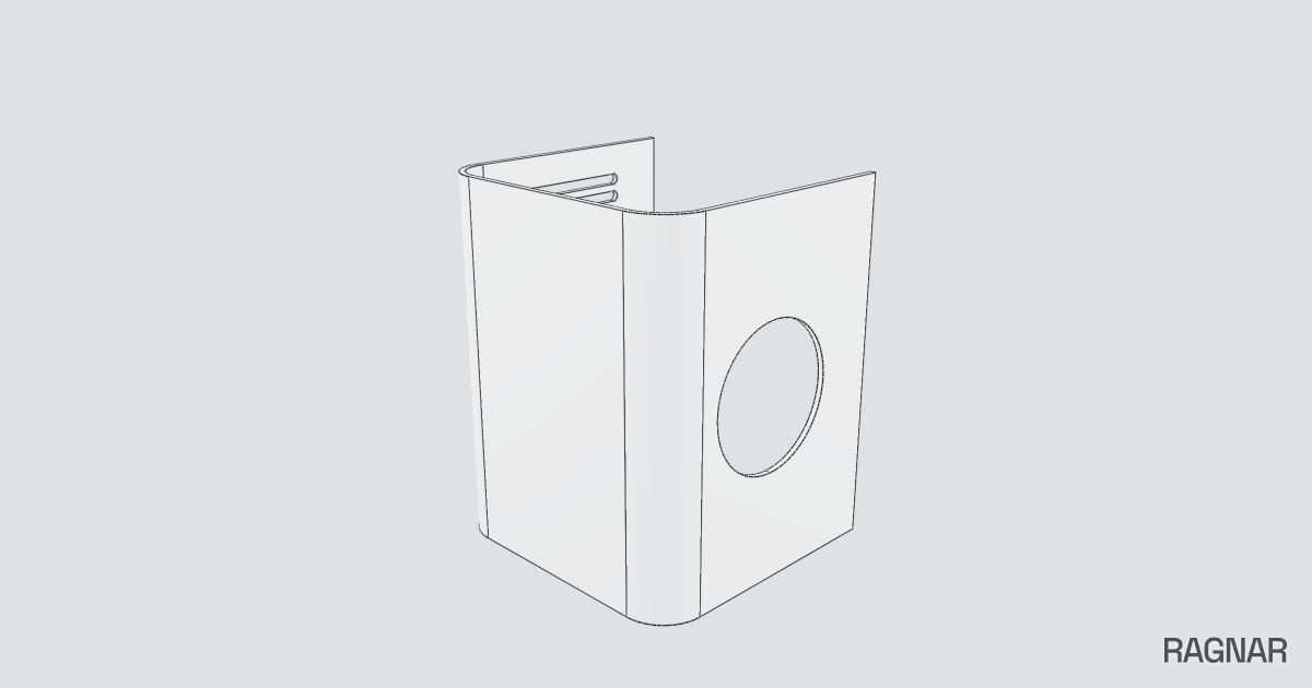 Horizontal louver slots