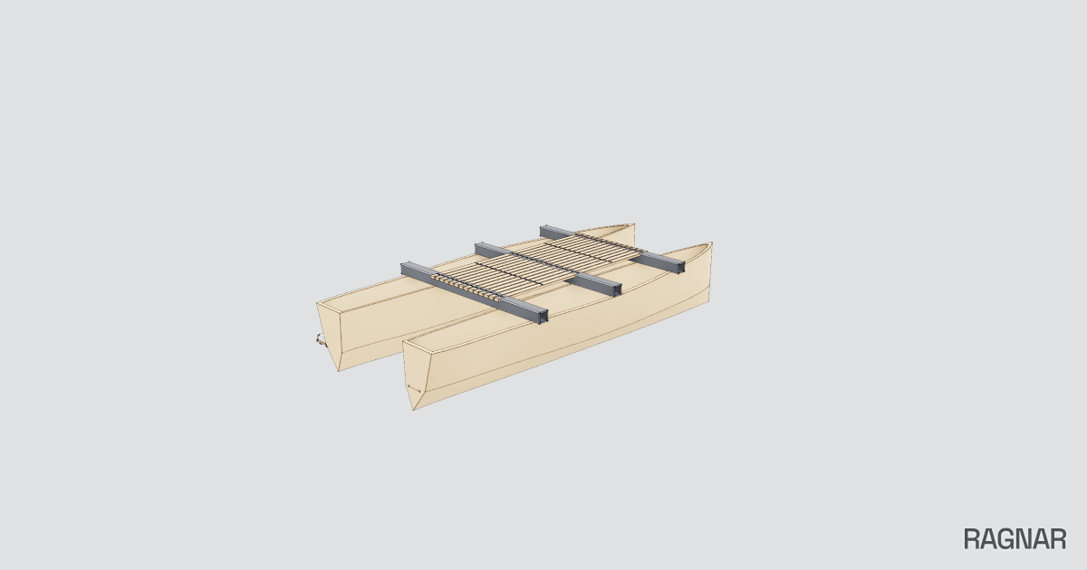 Wooden Sailing Catamaran