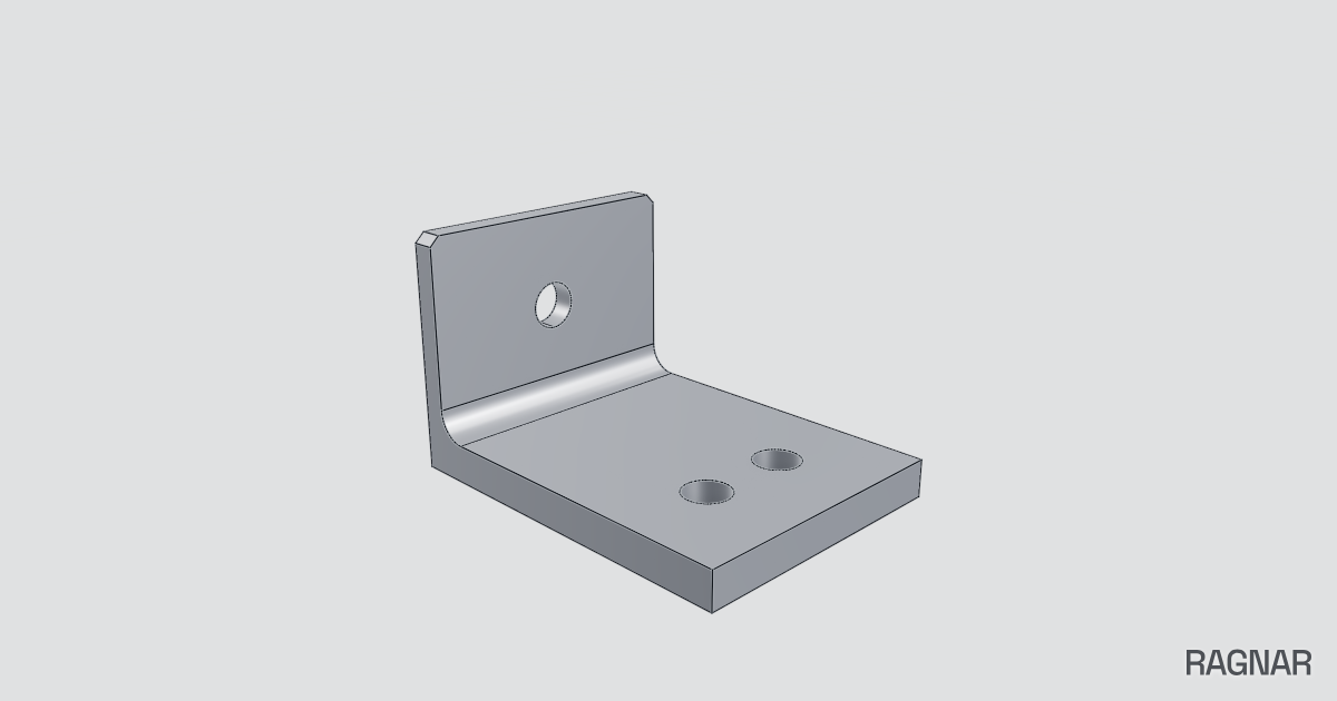 L-shaped mounting bracket