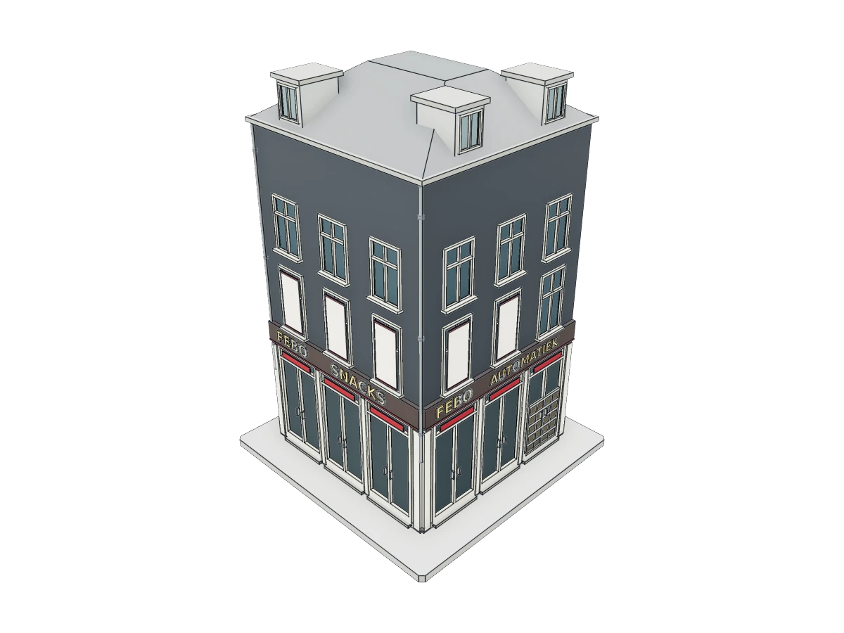 FEBO Corner Building Miniature