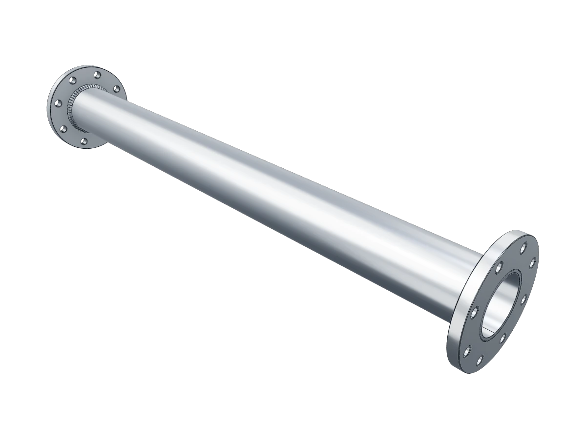 Welded Flanged Metal Pipe