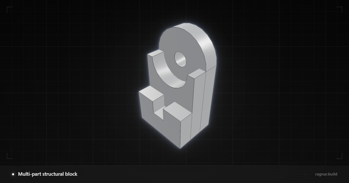 Multi-part structural block