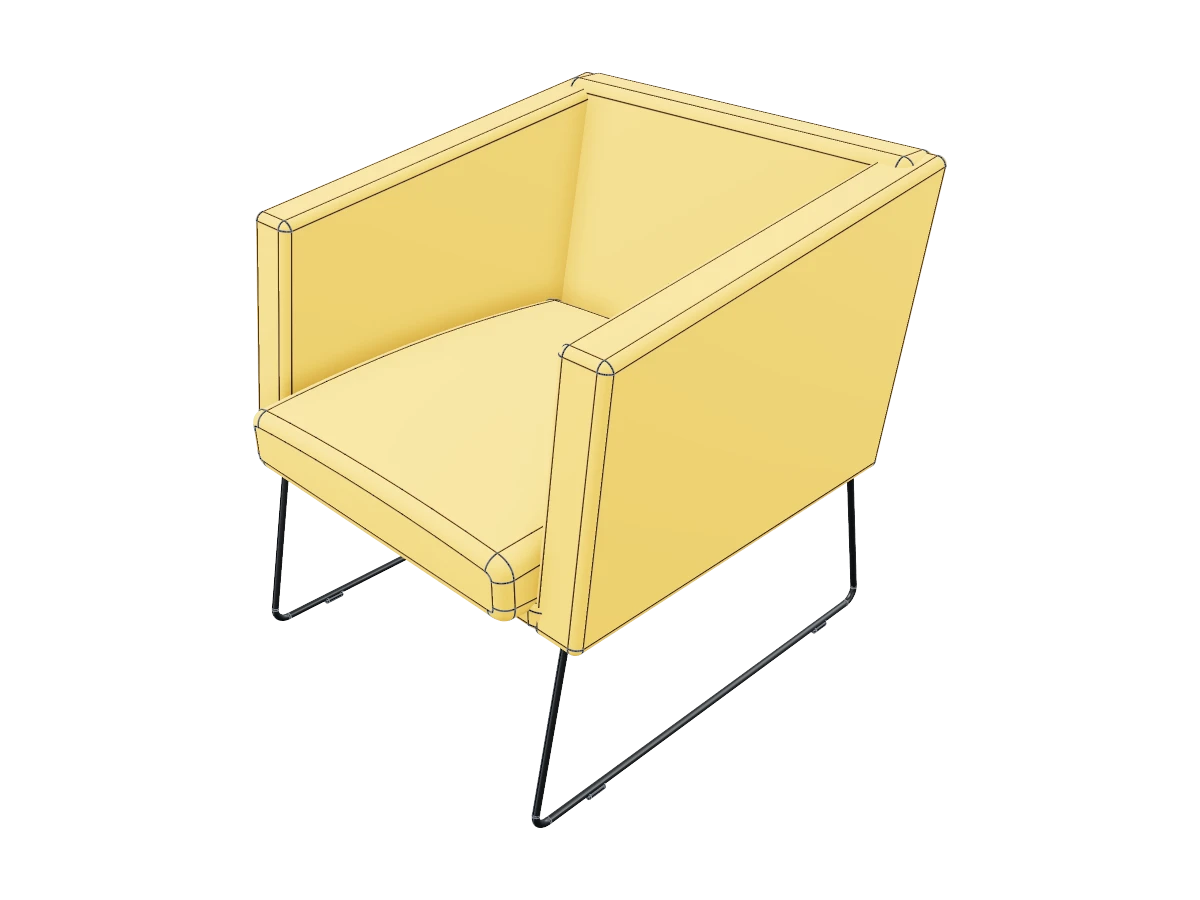 Upholstered Sled Base Armchair