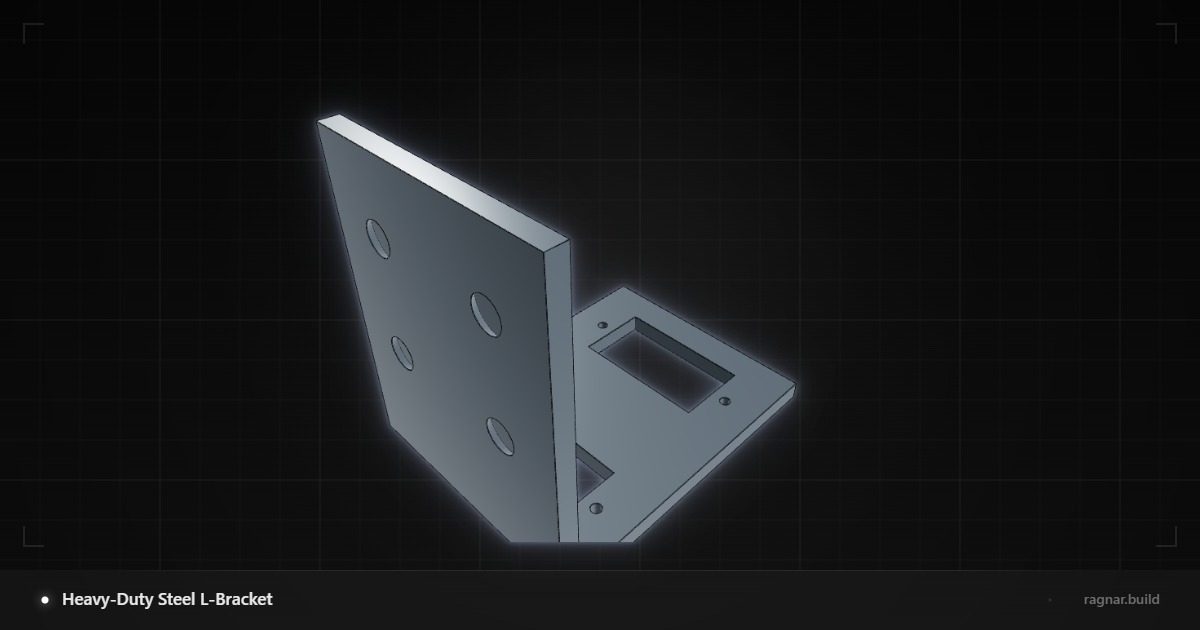 Heavy-Duty Steel L-Bracket
