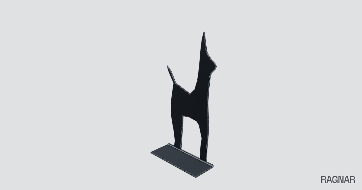 Metalowa figurka psa