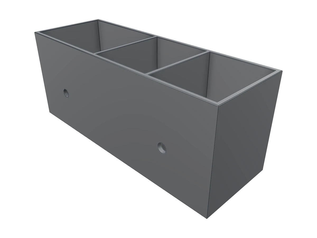 Three-Compartment Organizer Box