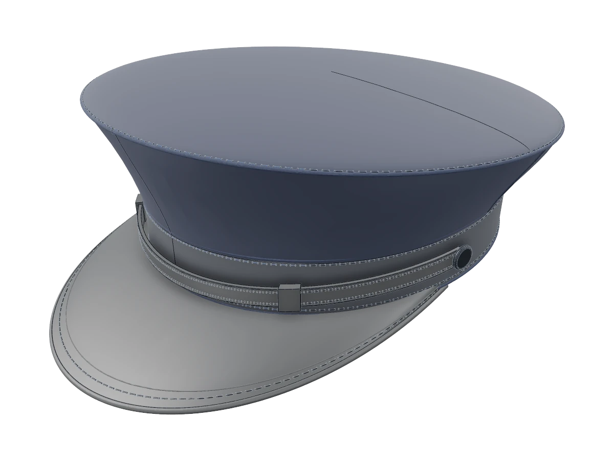 Detailed Military Peaked Cap