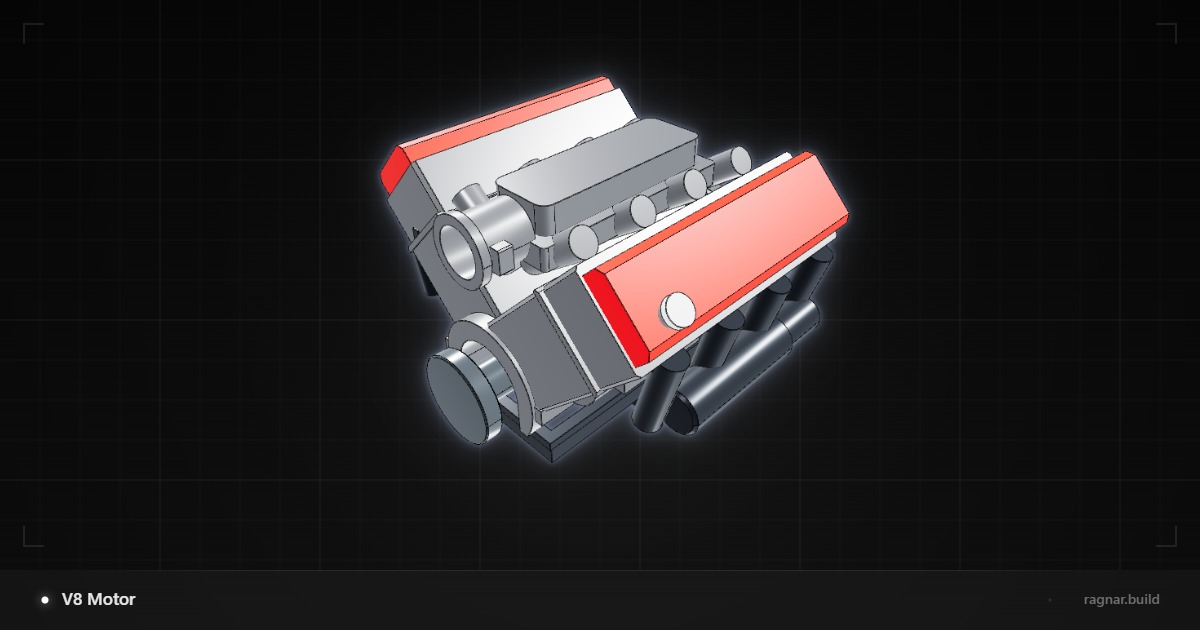 Detailed V8 Engine