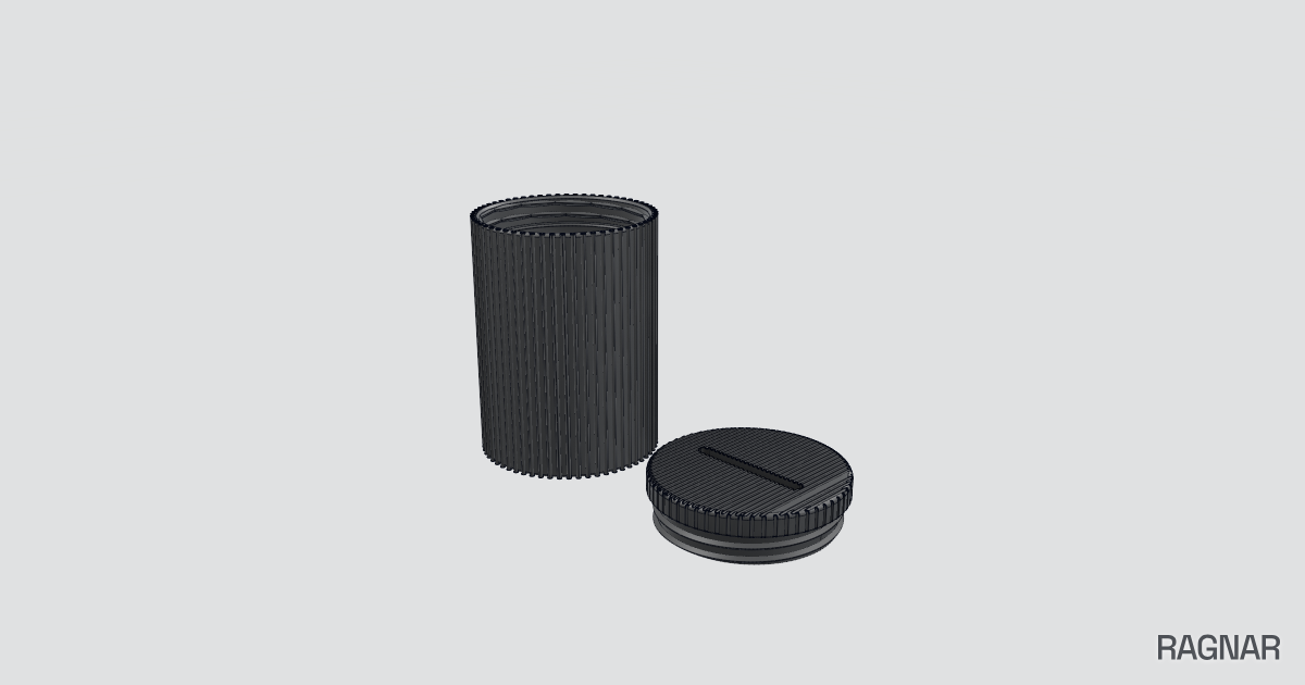Ribbed tip jar