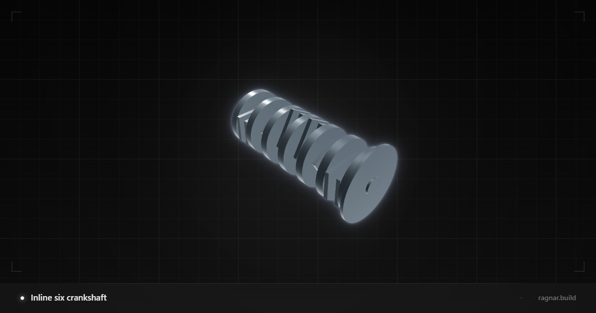 Inline six crankshaft
