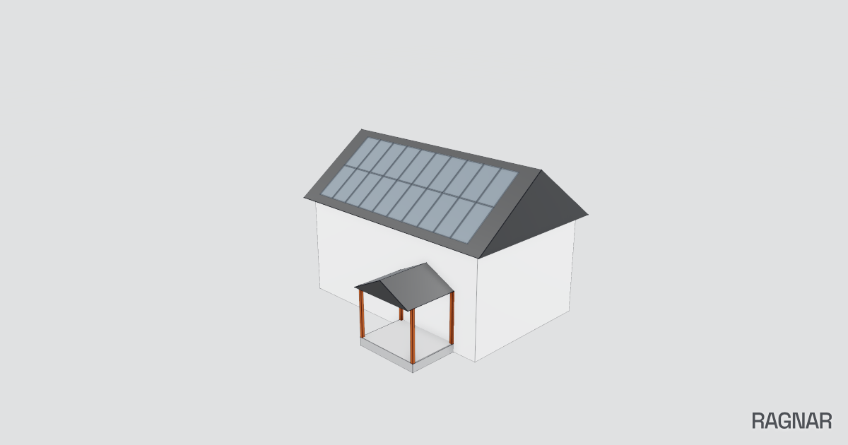 Two-story solar house