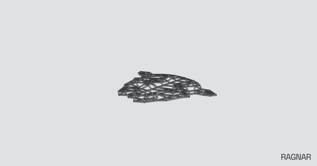 Geometric Bison Head