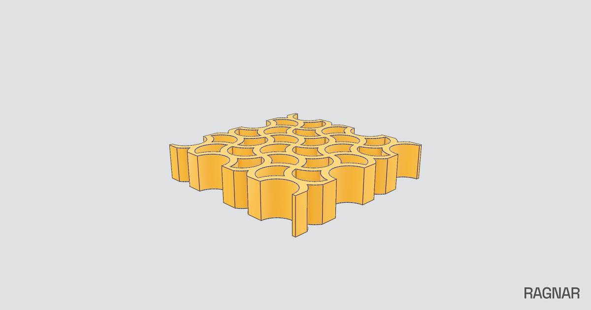 Bio-inspired square panel