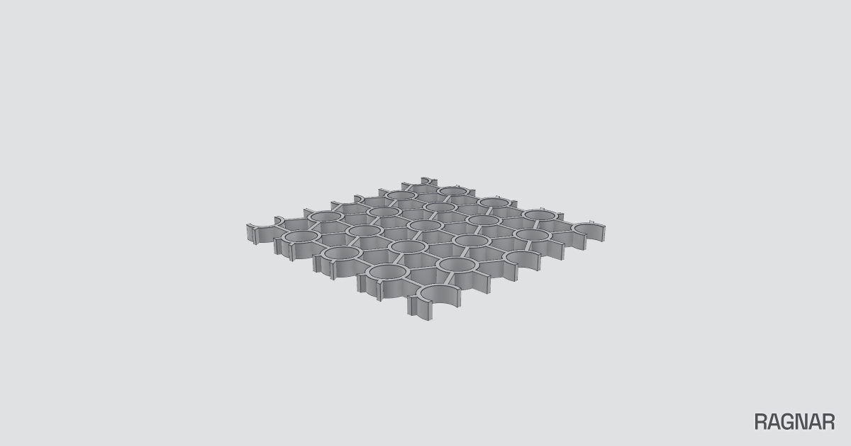 Honeycomb lattice plate