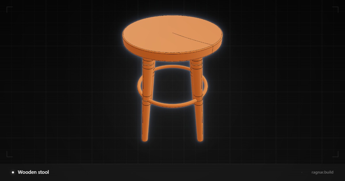 Wooden stool