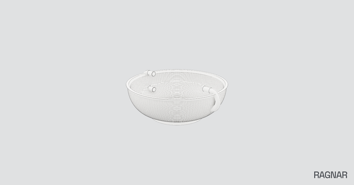 Round handled vessel