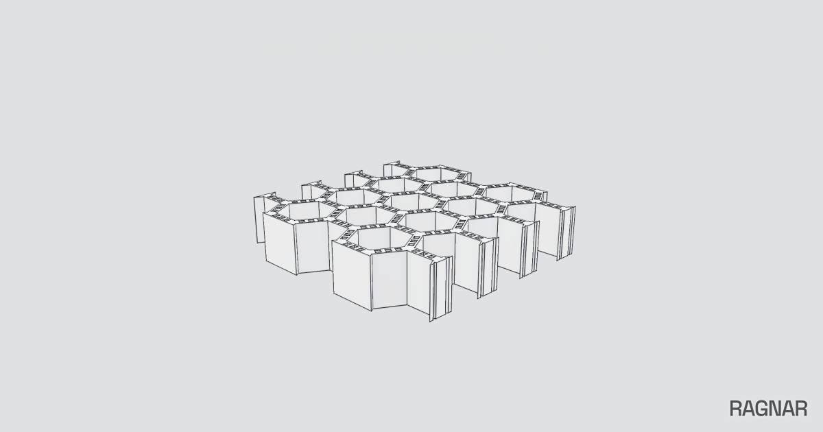 Bio-inspired square tile