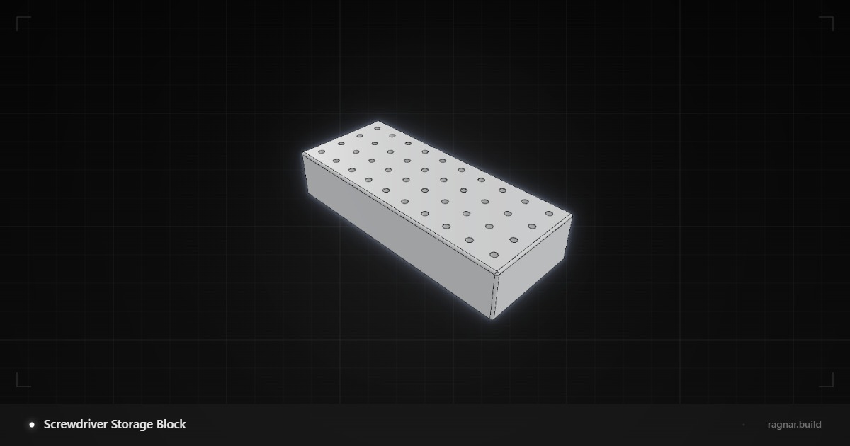 Screwdriver Storage Block