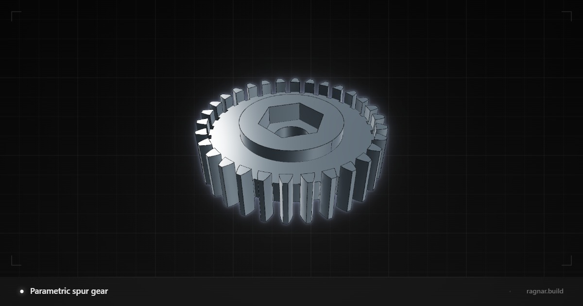Parametric spur gear