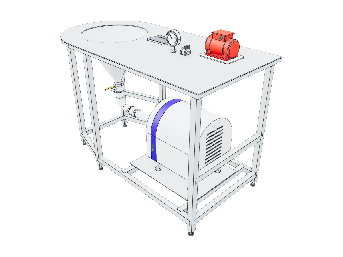 Industrial Hopper and Pump Table