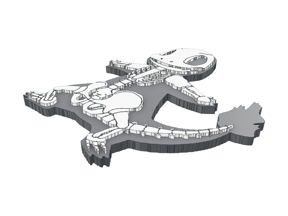 Charmander Skeleton Relief