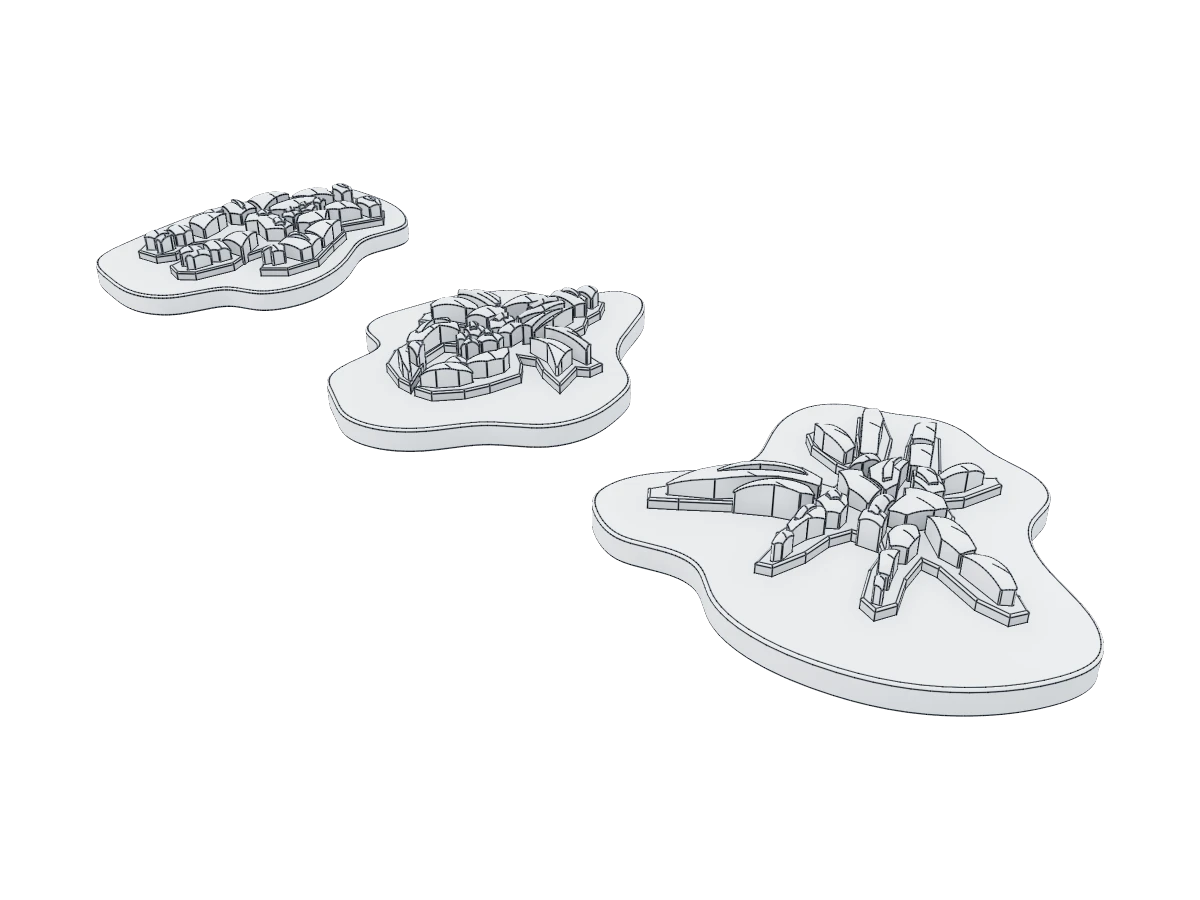 Three Embossed Tokens