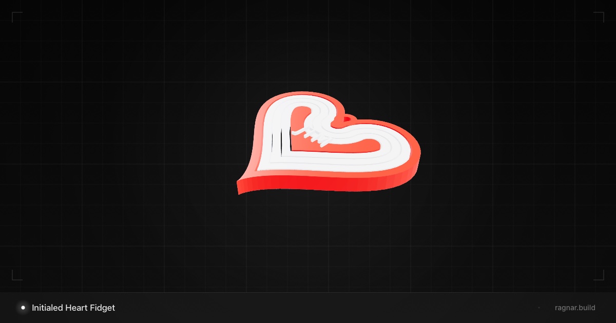Initialed Heart Fidget