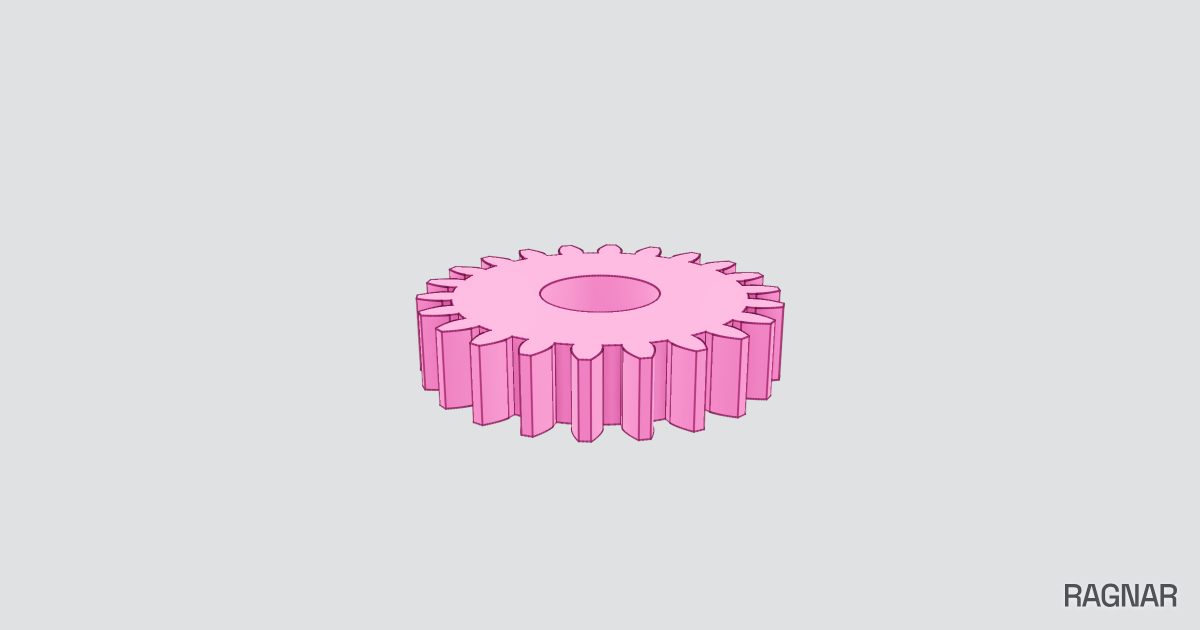 Pink spur gear