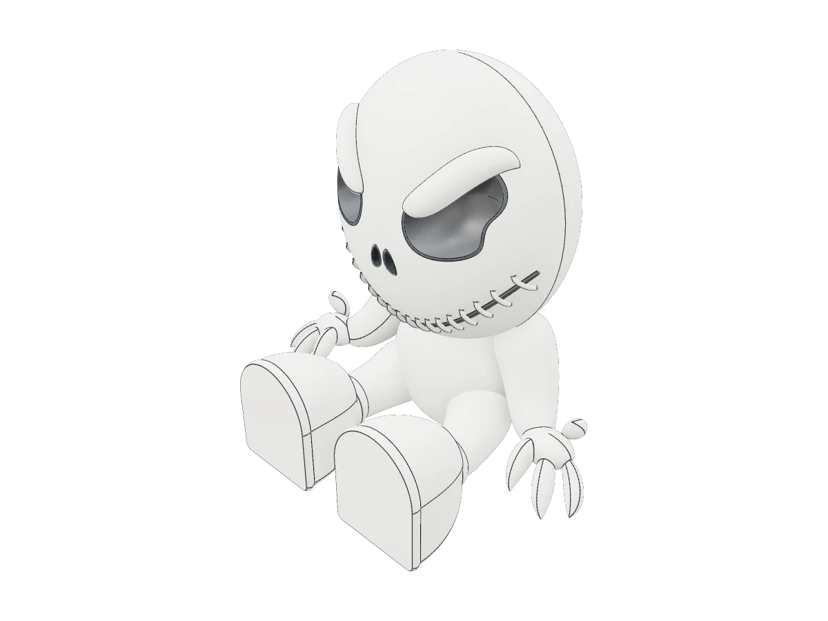 Seated Skull Figurine