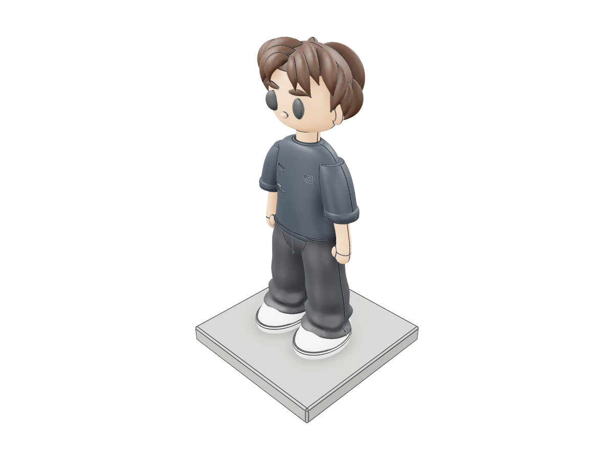 Stylized Character Display Statue