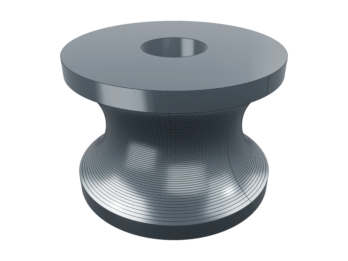 Grooved mechanical wheel