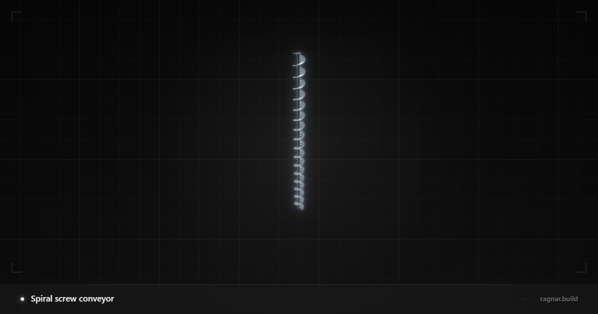 Spiral screw conveyor