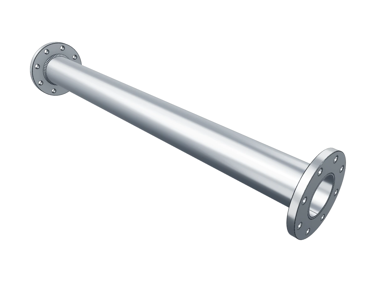 Welded Flanged Metal Pipe