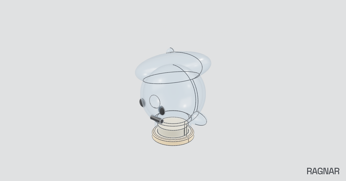 Moustached Character Jar